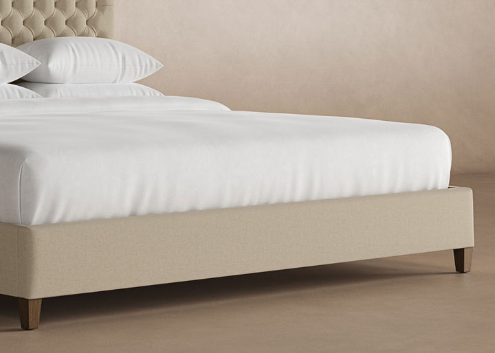 Angled View of Kincaid Bed Frame in Buff#color_buff