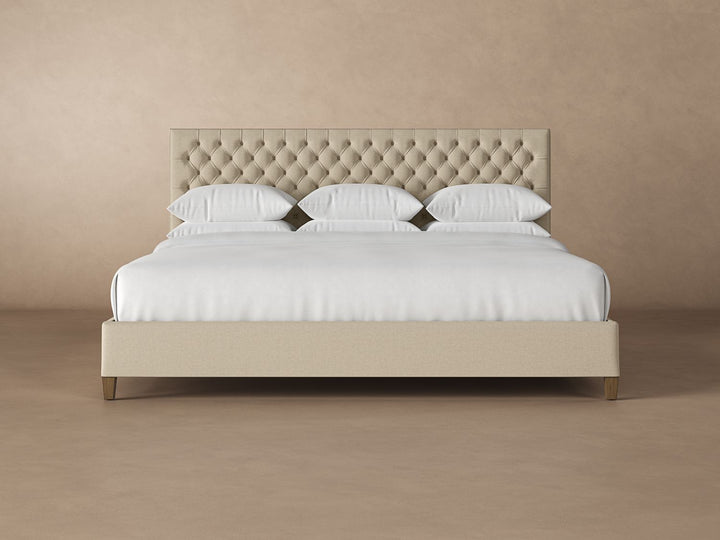 Angled View of Kincaid Bed Frame in Buff#color_buff