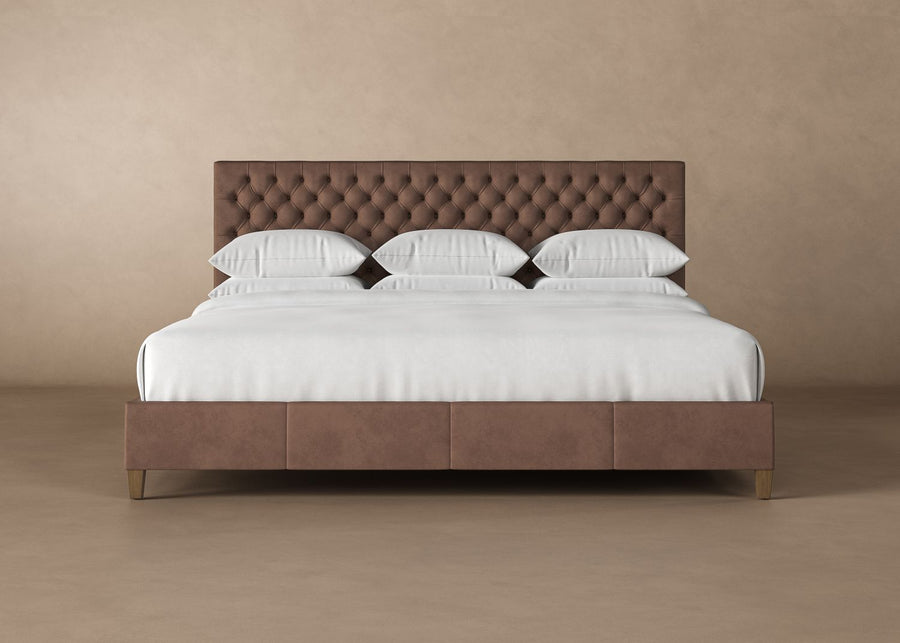 Kincaid Leather Bed Frame in Espresso#color_espresso