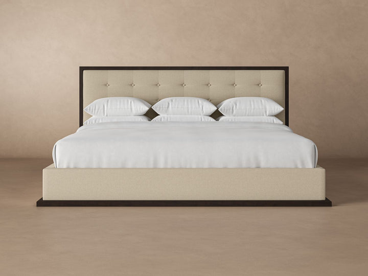 Marlow Bed Frame in Buff#color_buff-chestnut