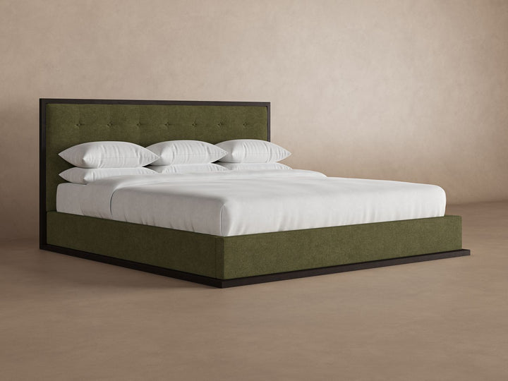 Marlow Bed Frame in Moss#color_moss-chestnut