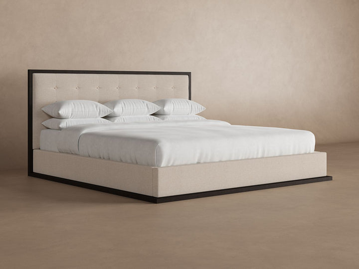 Marlow Bed Frame in Oatmeal#color_oatmeal-chestnut