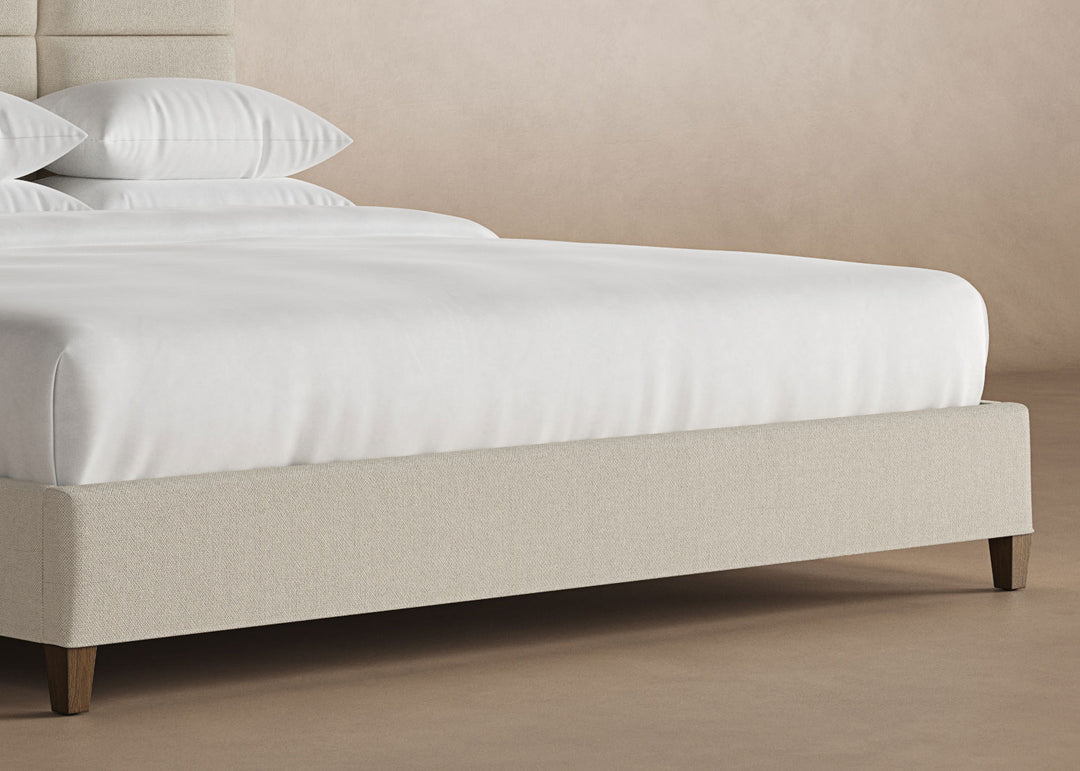 Front View of Marshall Bed Frame in Flax#color_flax