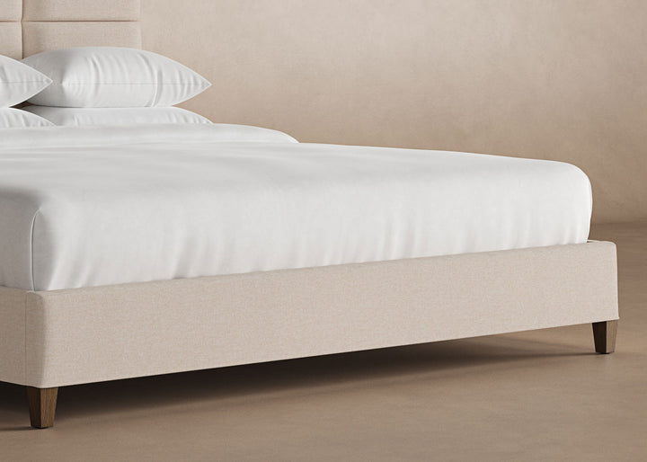 Front View of Marshall Bed Frame in Oatmeal#color_oatmeal