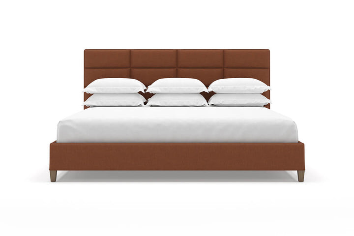 Angled View of Marshall Bed Frame in Clay#color_clay