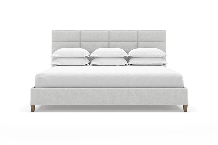 Angled View of Marshall Bed Frame in Dove#color_dove