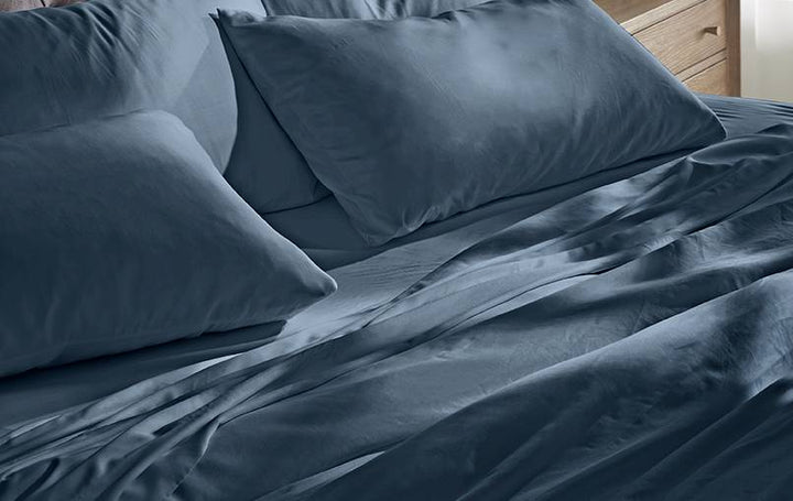 Mediterranean Blue Alaskan King Cotton Sheet Set Detail#color_mediterranean-blue
