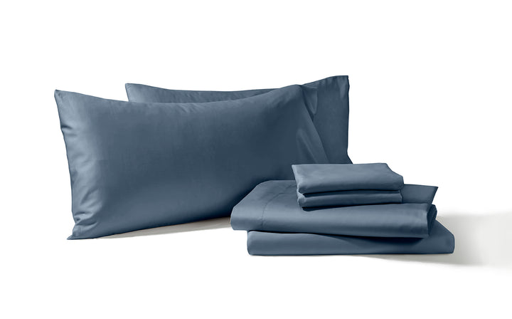 Mediterranean Blue Alaskan King Cotton Sheet Set Detail#color_mediterranean-blue