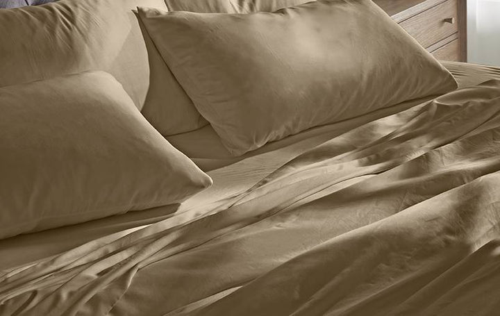 Taupe Alaskan King Cotton Sheet Set Detail#color_taupe
