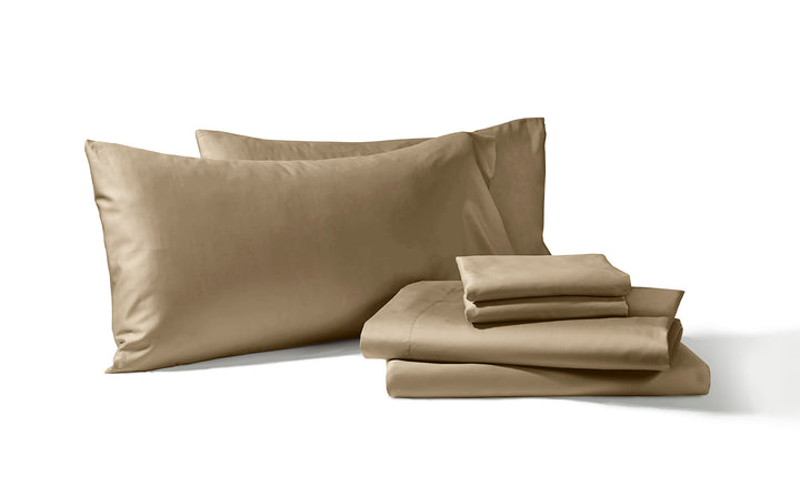 Taupe Alaskan King Cotton Sheet Set Detail#color_taupe