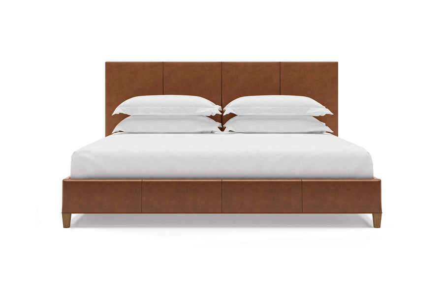 Zenith Bed Frame in Snow#color_cognac